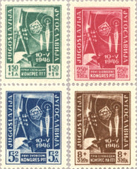 #B134-B137 Yugoslavia - Communication Symbols (MNH)