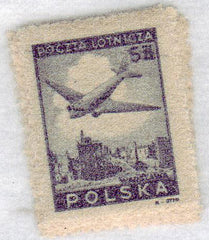 #C13-C18 Poland - Douglas Plane over Ruins of Warsaw, Air-mail (MNH)