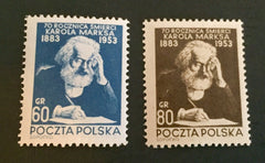 #568-569 Poland - 70th Anniv. of the Death of Karl Marx (MNH)