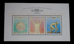 #305 Estonia - 1996 Summer Olympics, Sheet of 3 (MNH)