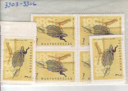 #3303-3306 Hungary - Otto Lilienthal's First Flight (MNH)