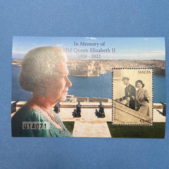 Malta - 2022 In Memoriam: Her Majesty The Queen, Souvenir Sheet (MNH)