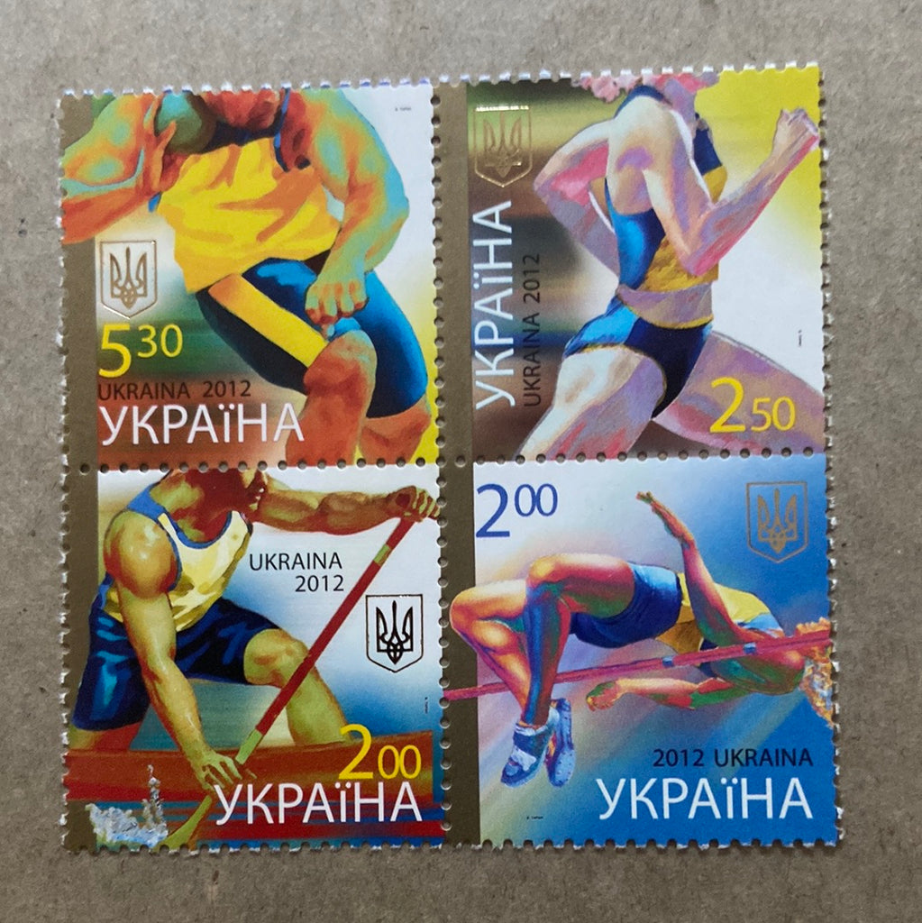 #887 Ukraine - 2012 Summer Olympics block of 4 (MNH)