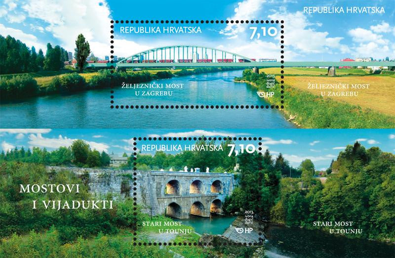 #870 Croatia - 2013 Bridges and Viaducts S/S (MNH)
