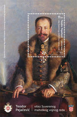 #882 Croatia - Portrait of Court Teodor Pejacevic, by Vlaho Bukovac S/S (MNH)